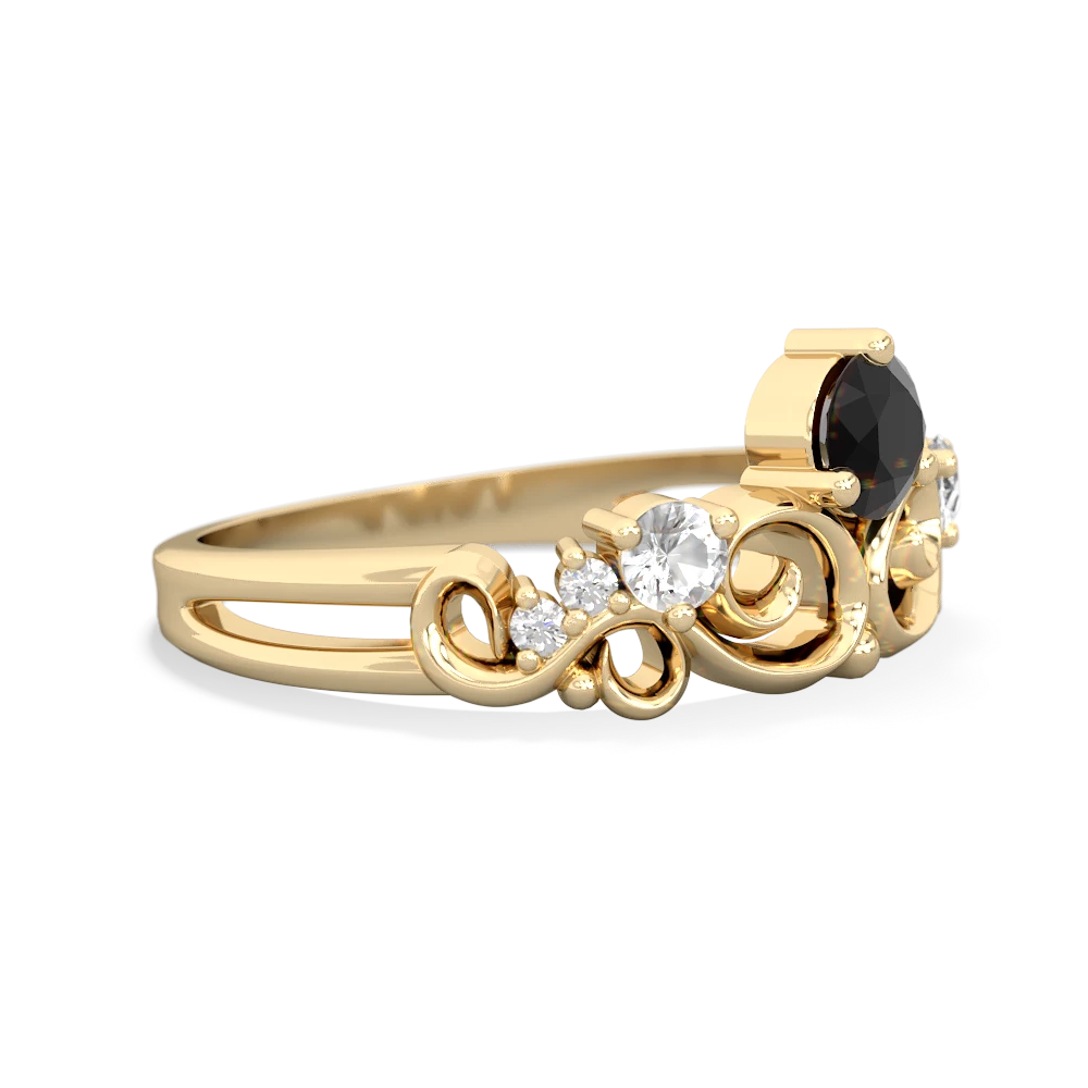 Onyx Crown Keepsake 14K Yellow Gold ring R5740