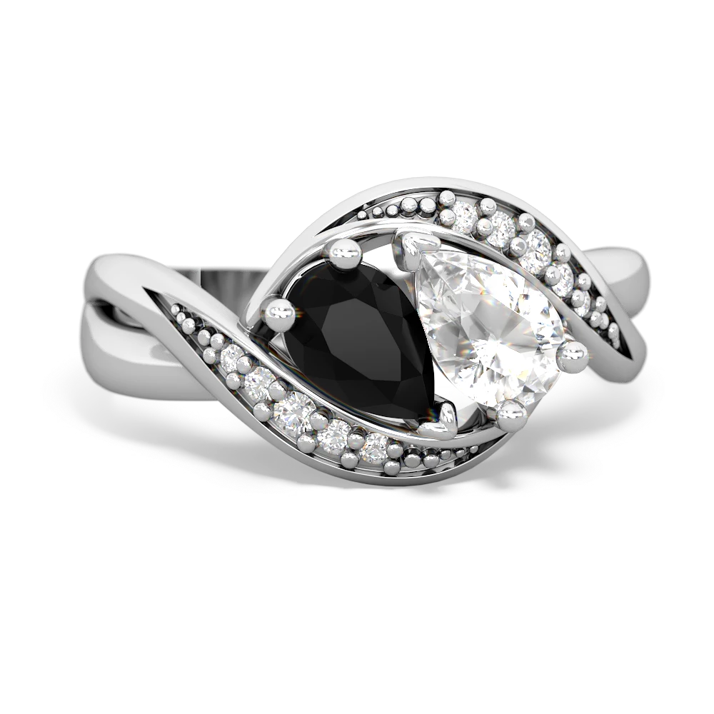 Onyx Summer Winds 14K White Gold ring R5342