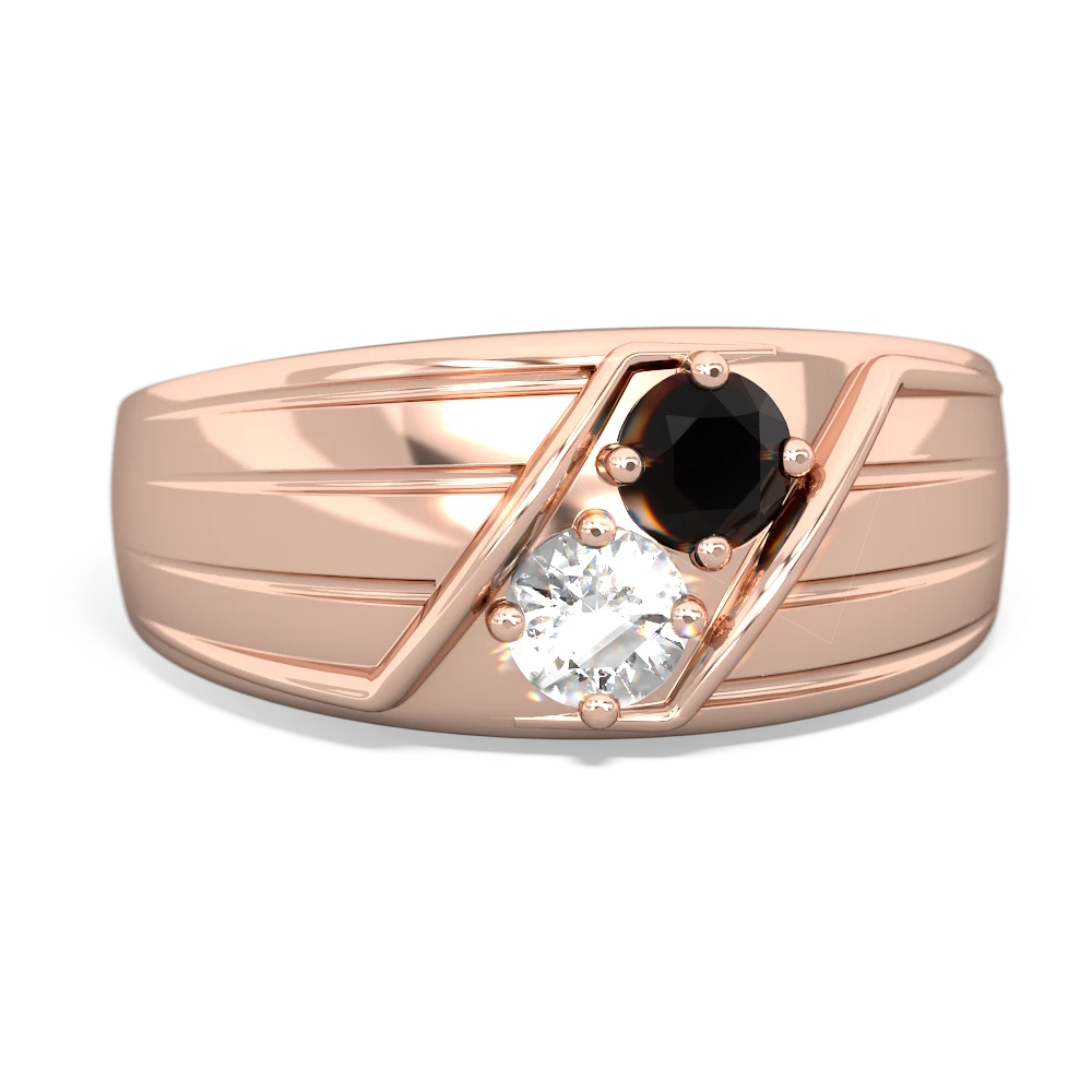 Onyx Men's Streamline 14K Rose Gold ring R0460