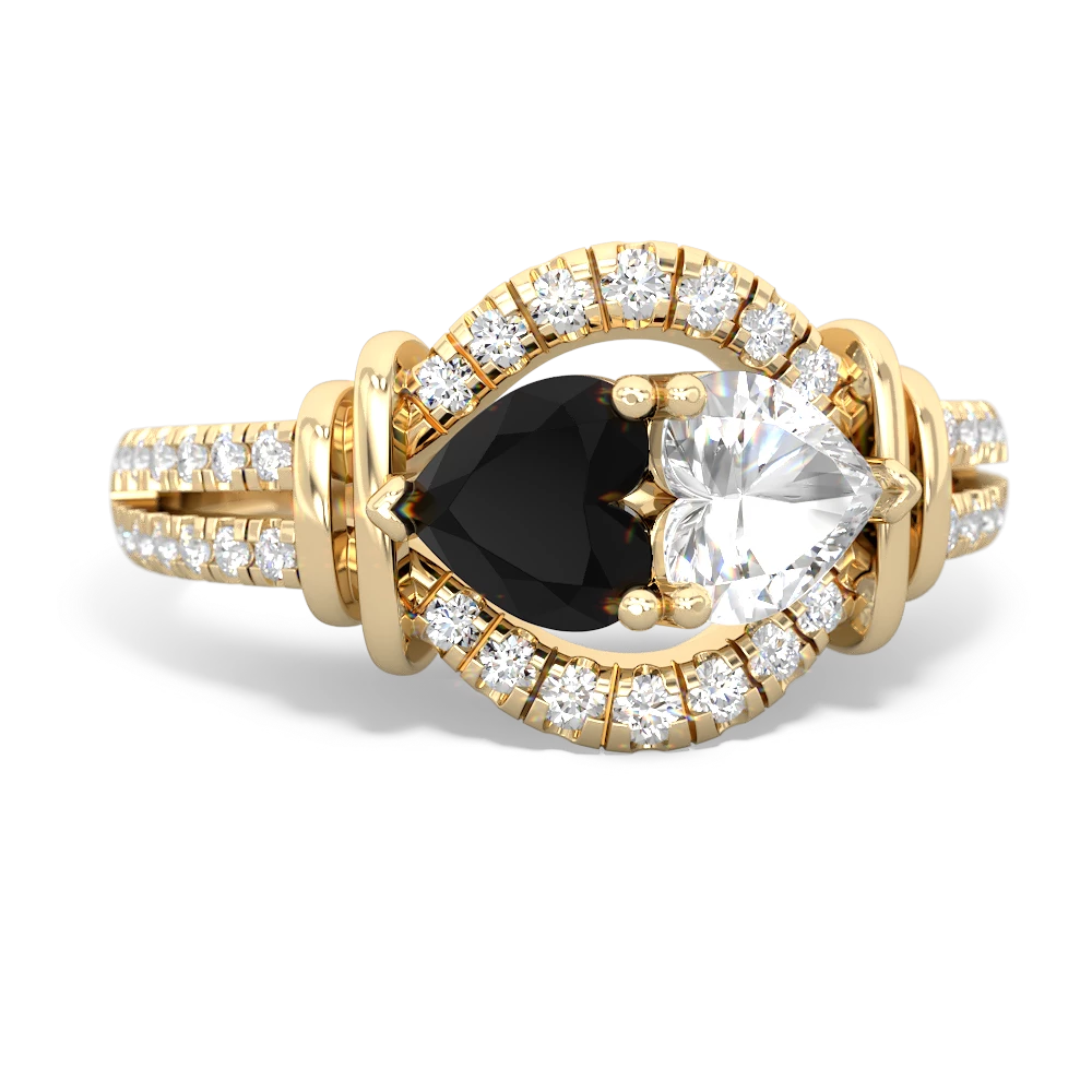 Onyx Art-Deco Keepsake 14K Yellow Gold ring R5630