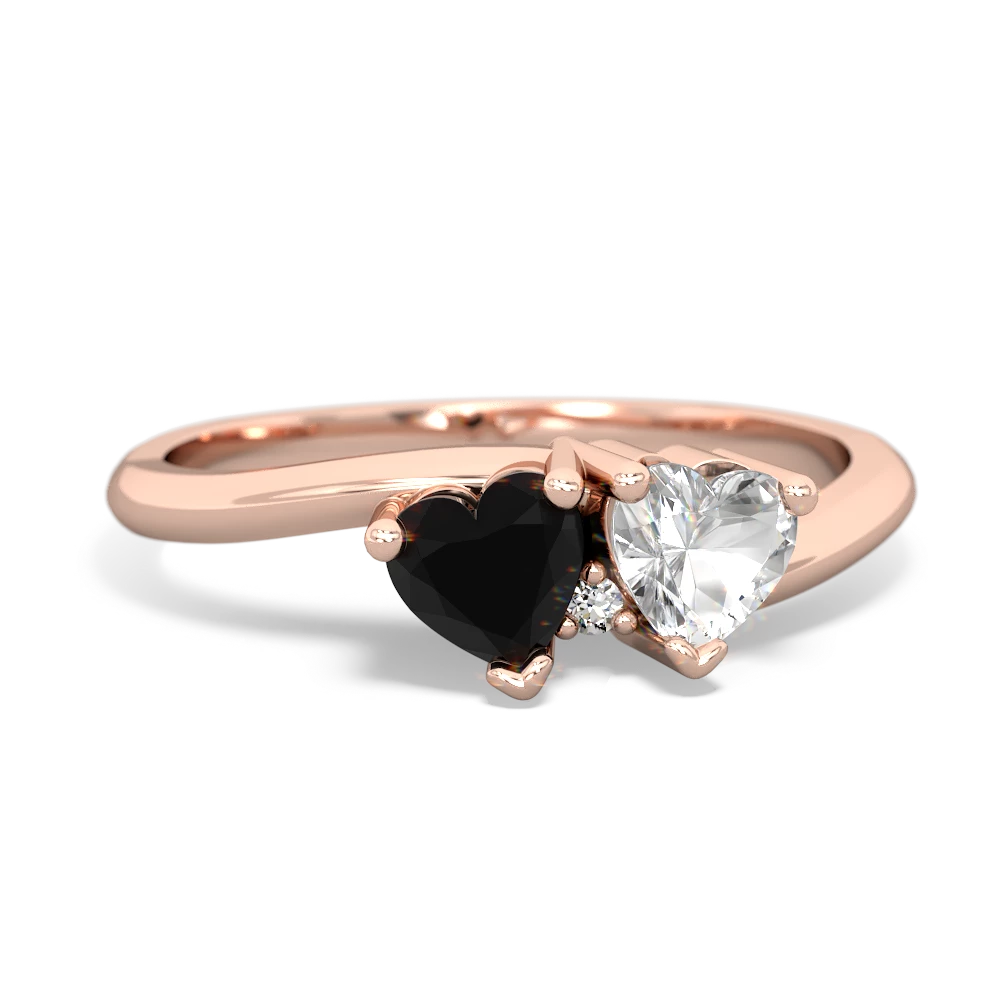 Onyx Sweethearts 14K Rose Gold ring R5260