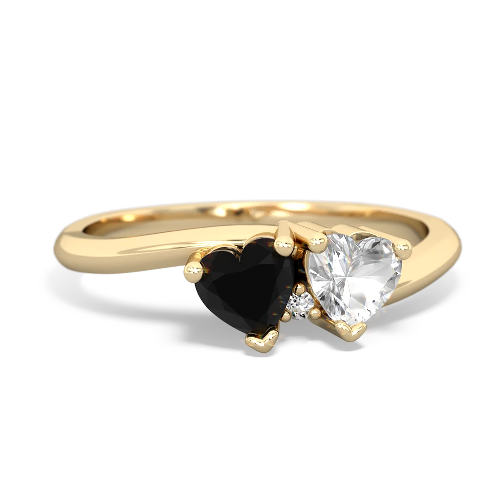 Onyx Sweethearts 14K Yellow Gold ring R5260