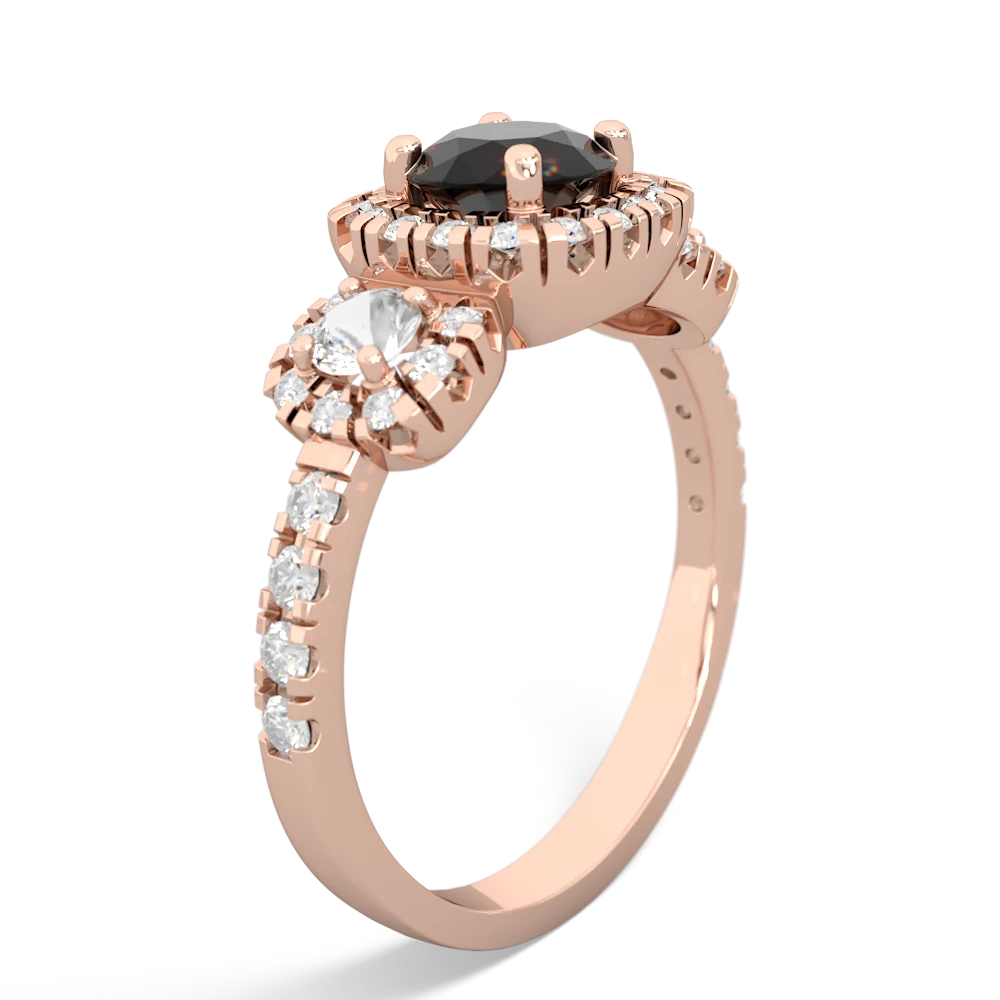 Onyx Regal Halo 14K Rose Gold ring R5350