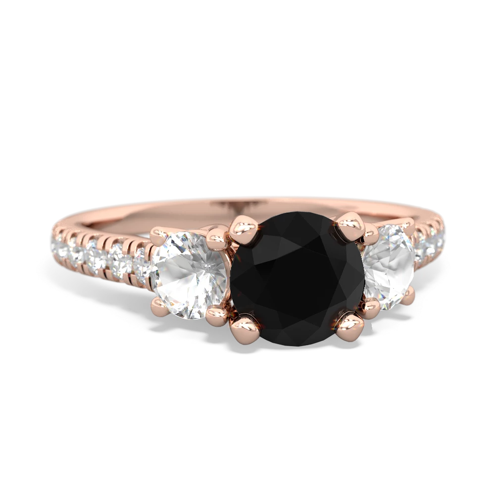 Onyx Pave Trellis 14K Rose Gold ring R5500