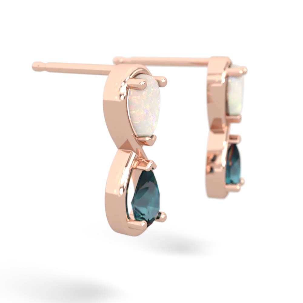 Opal Infinity 14K Rose Gold earrings E5050