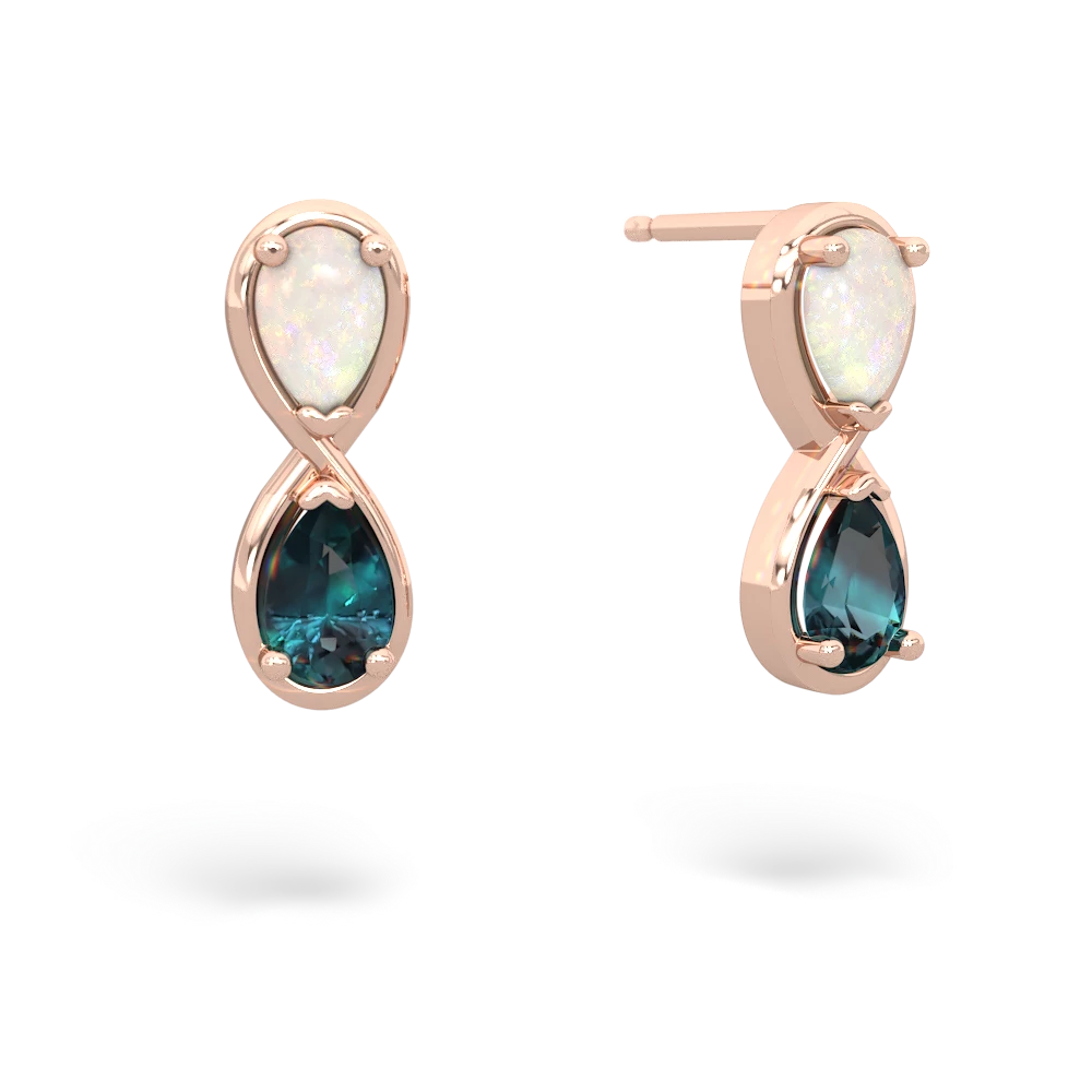 Opal Infinity 14K Rose Gold earrings E5050