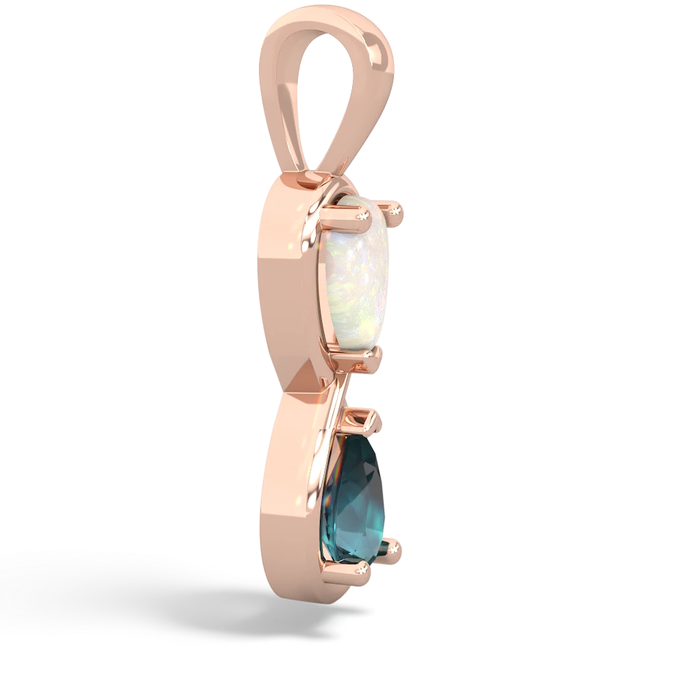 Opal Infinity 14K Rose Gold pendant P5050