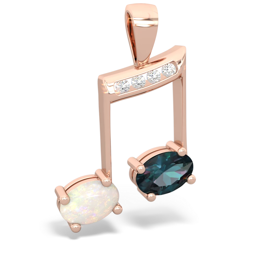 Opal Color Of Music 14K Rose Gold pendant P3334