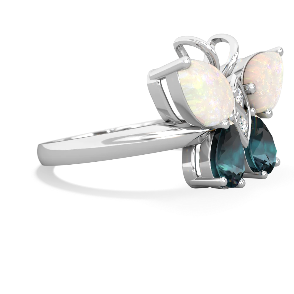 Opal Butterfly 14K White Gold ring R2215