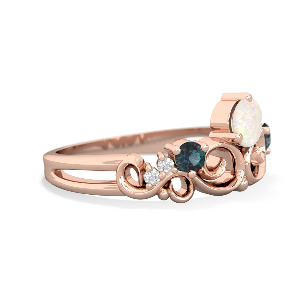 Opal Crown Keepsake 14K Rose Gold ring R5740