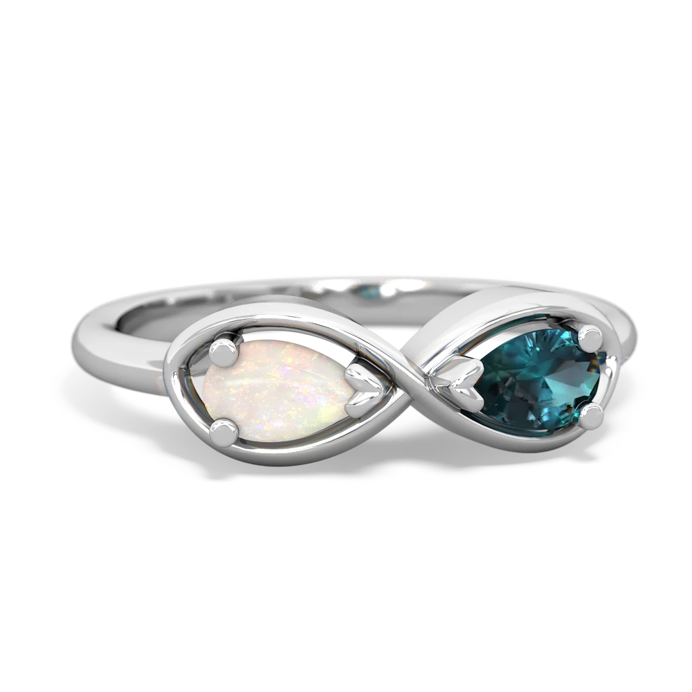 Opal Infinity 14K White Gold ring R5050