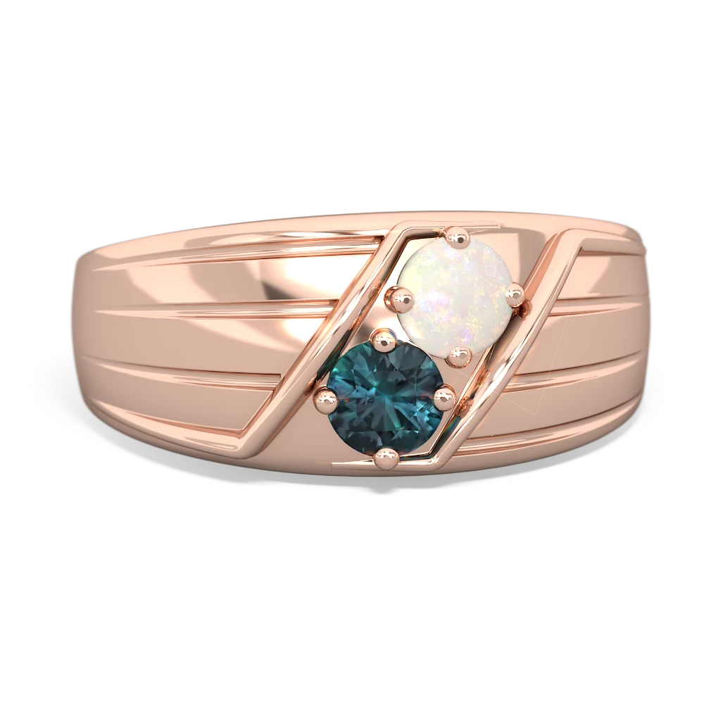 Opal Men's Streamline 14K Rose Gold ring R0460