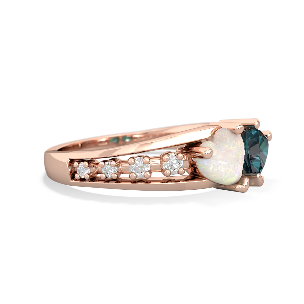 Opal Heart To Heart 14K Rose Gold ring R3342