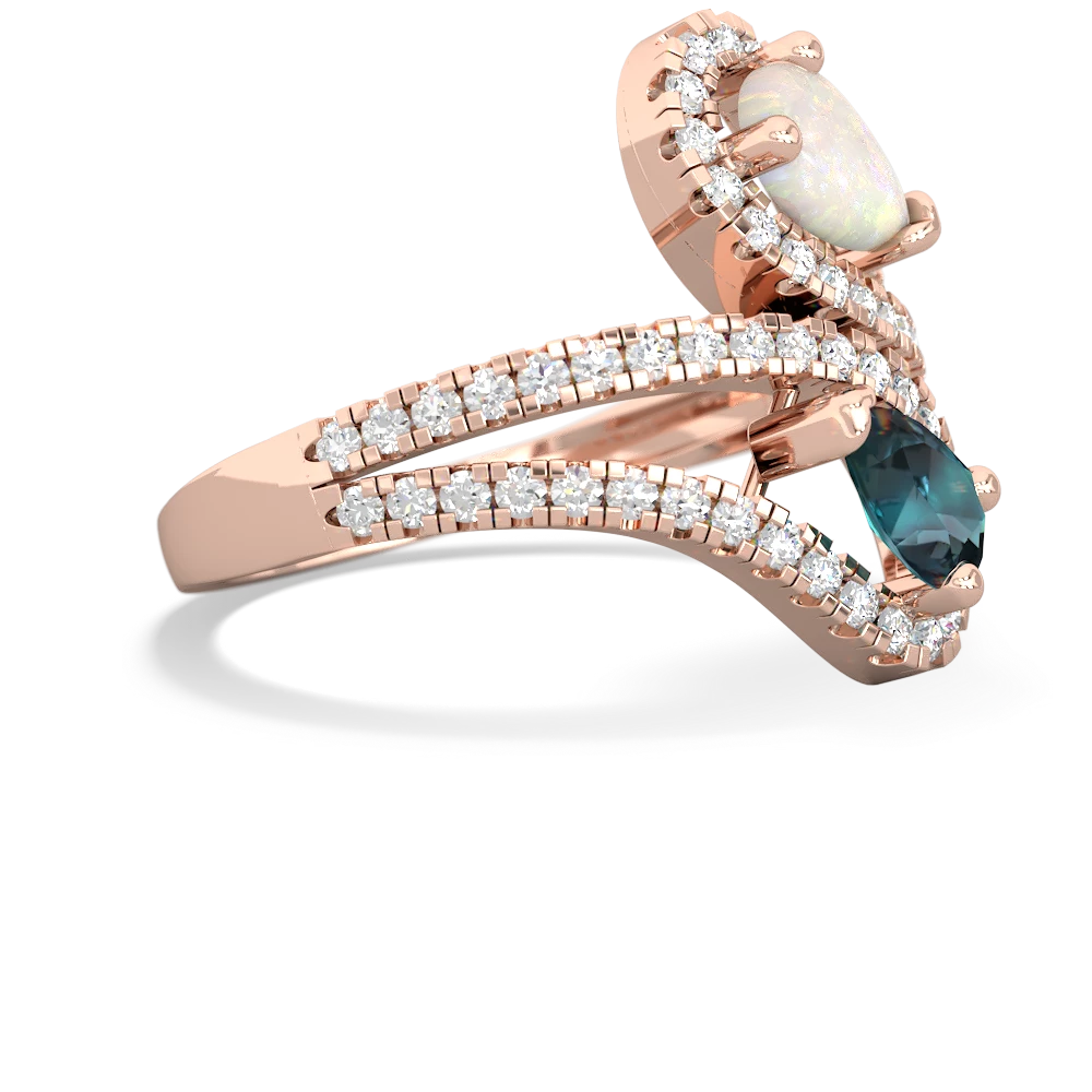 Opal Diamond Dazzler 14K Rose Gold ring R3000