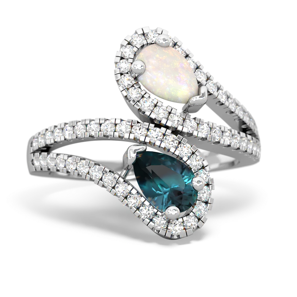 Opal Diamond Dazzler 14K White Gold ring R3000