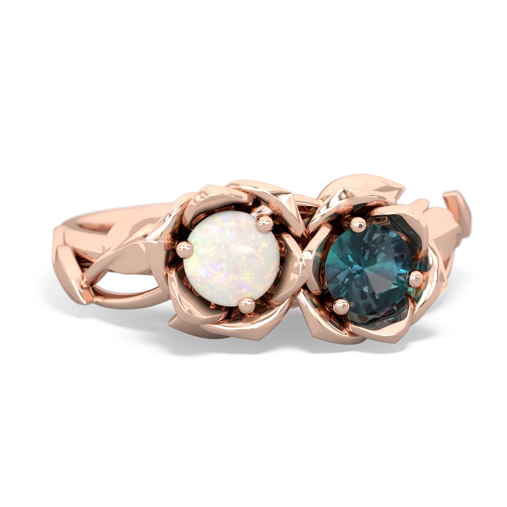 Opal Rose Garden 14K Rose Gold ring R5510