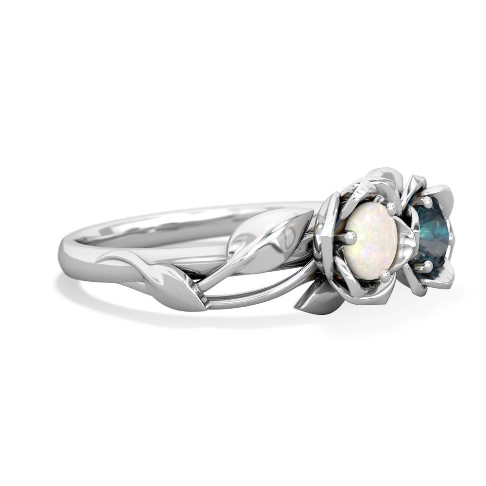 Opal Rose Garden 14K White Gold ring R5510