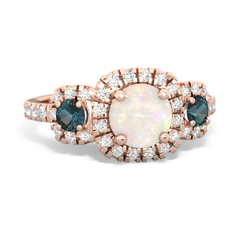 Opal Regal Halo 14K Rose Gold ring R5350