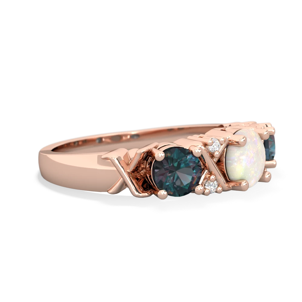 Opal Hugs And Kisses 14K Rose Gold ring R5016