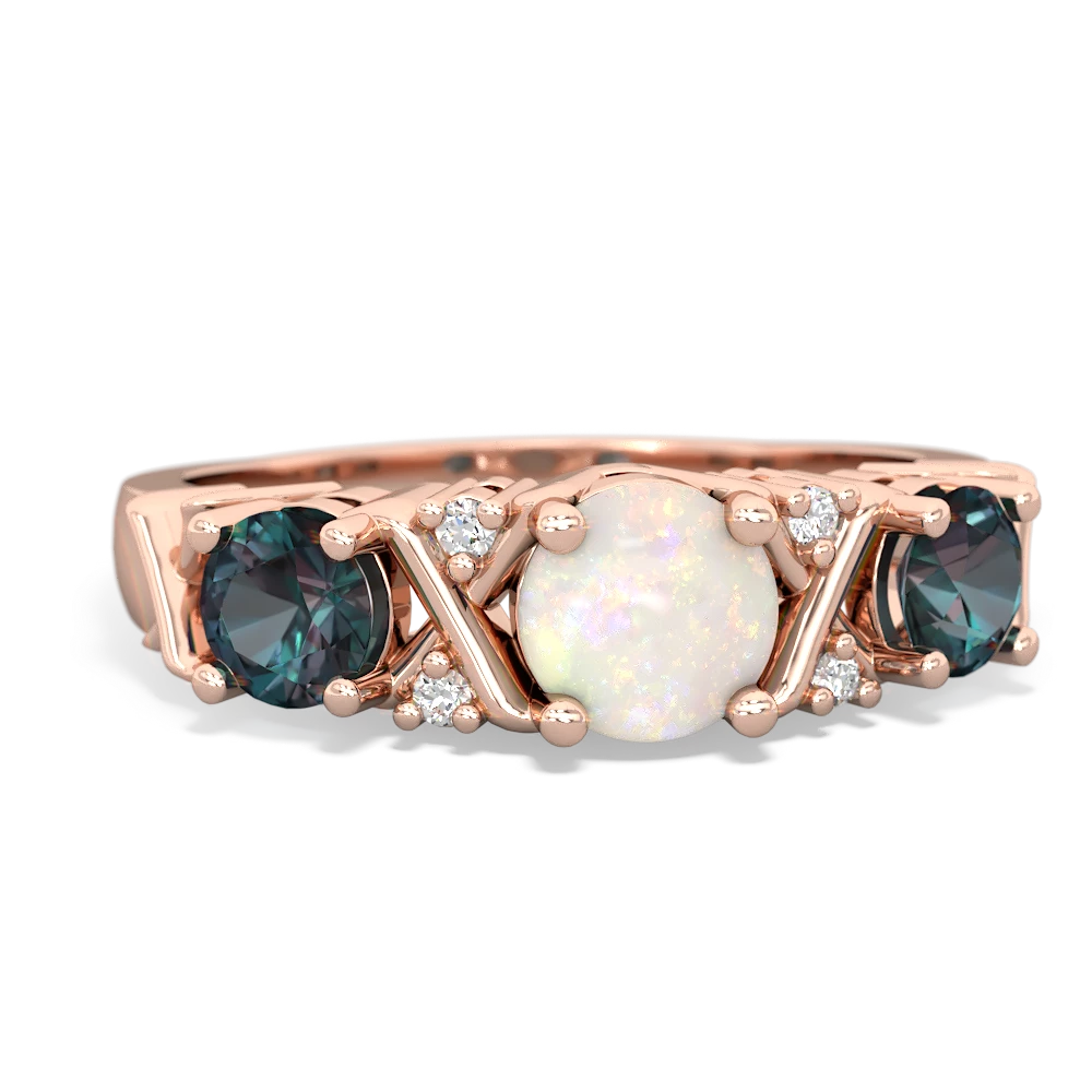 Opal Hugs And Kisses 14K Rose Gold ring R5016