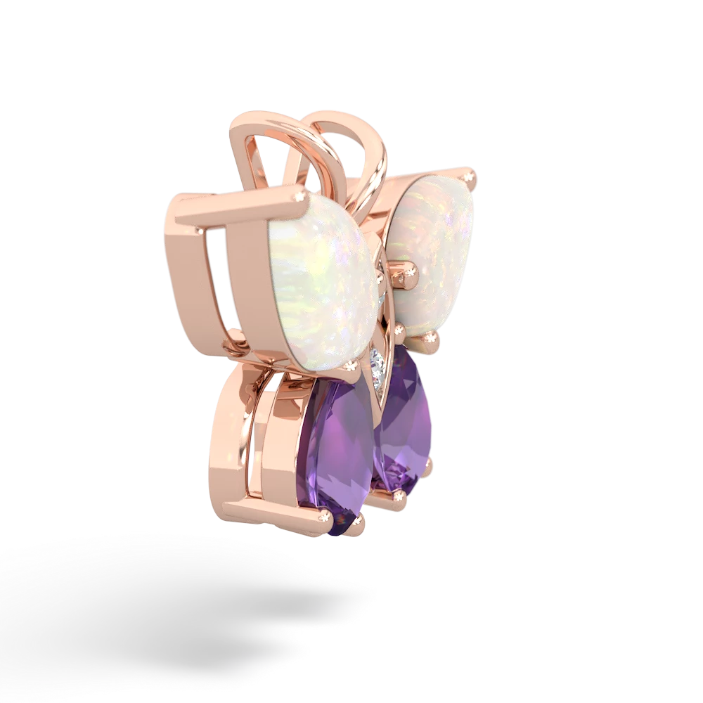 Opal Butterfly 14K Rose Gold pendant P2215