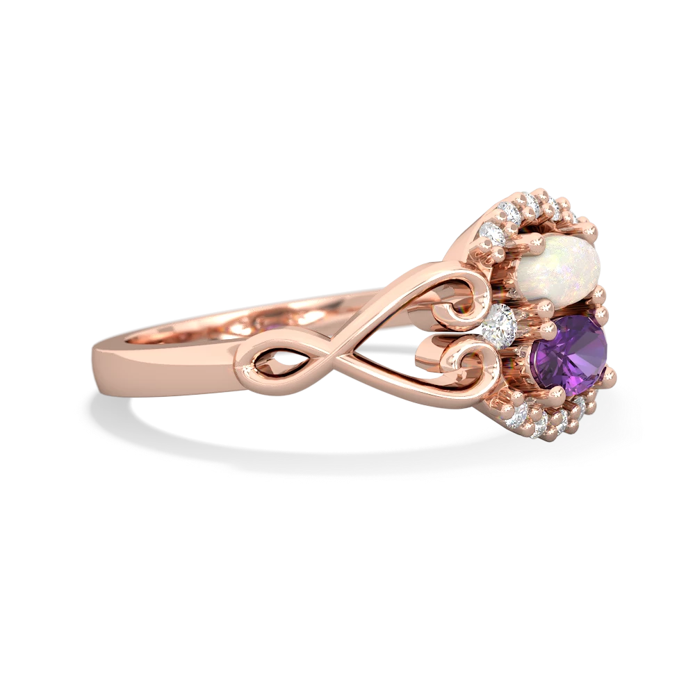 Opal Love Nest 14K Rose Gold ring R5860