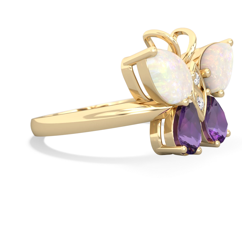 Opal Butterfly 14K Yellow Gold ring R2215