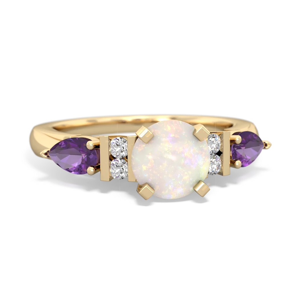 Opal and online amethyst gold ring