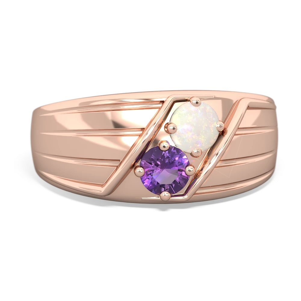 Opal Men's Streamline 14K Rose Gold ring R0460