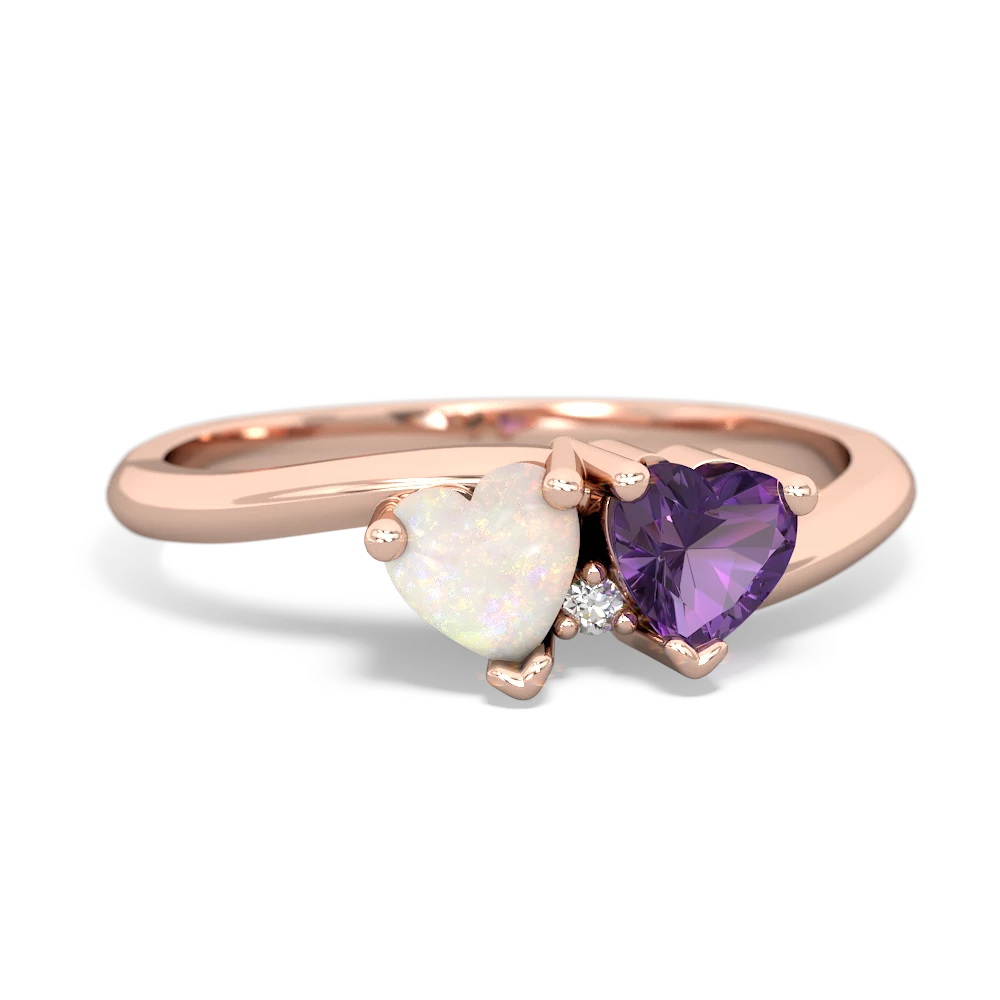 Opal Sweethearts 14K Rose Gold ring R5260