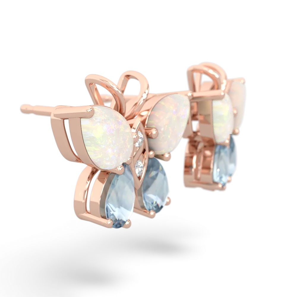 Opal Butterfly 14K Rose Gold earrings E2215