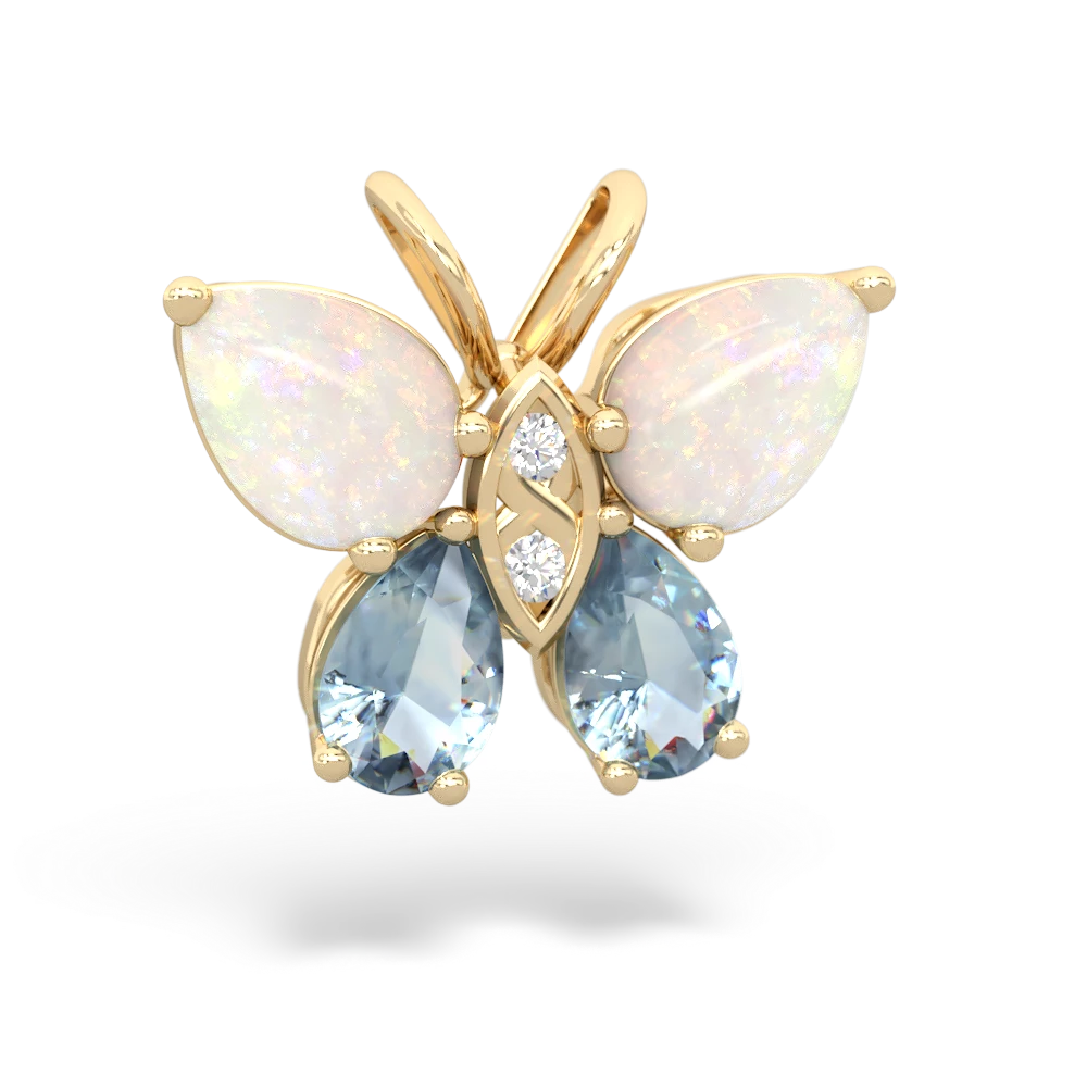 Opal Butterfly 14K Yellow Gold pendant P2215