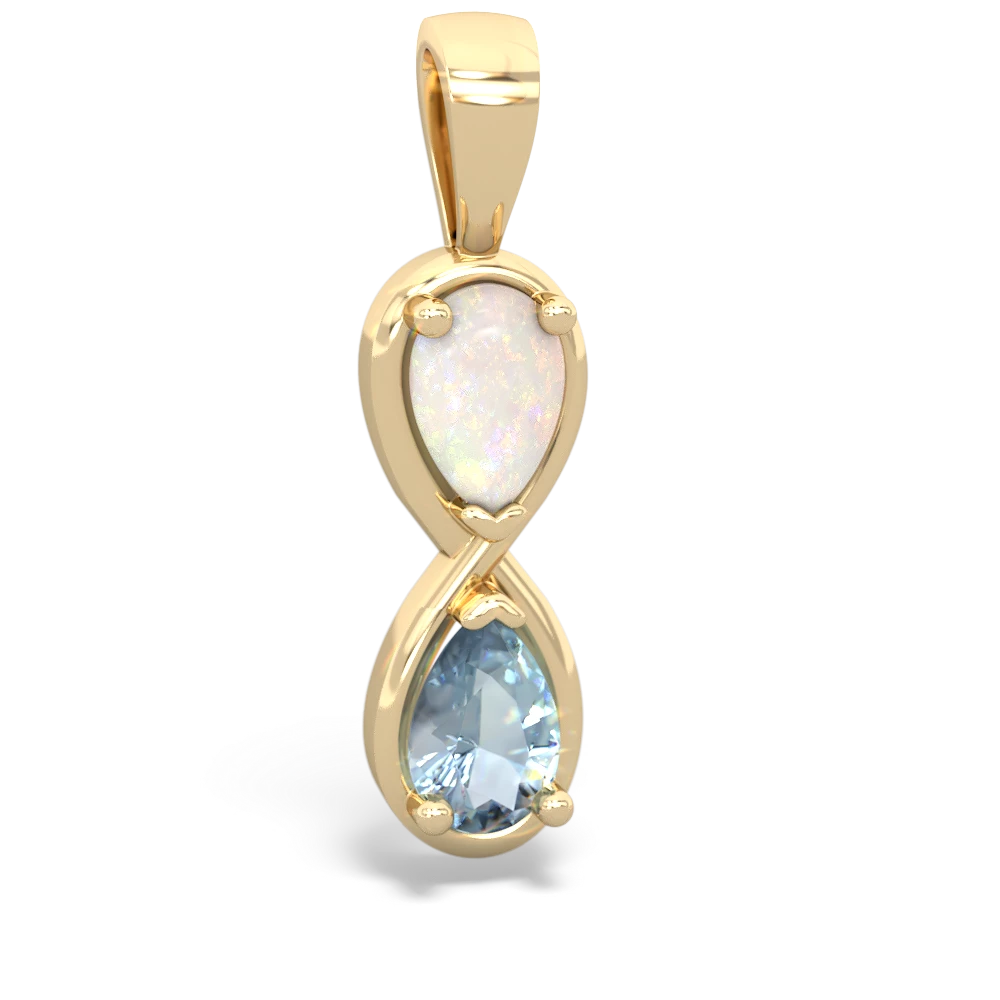 Opal Infinity 14K Yellow Gold pendant P5050