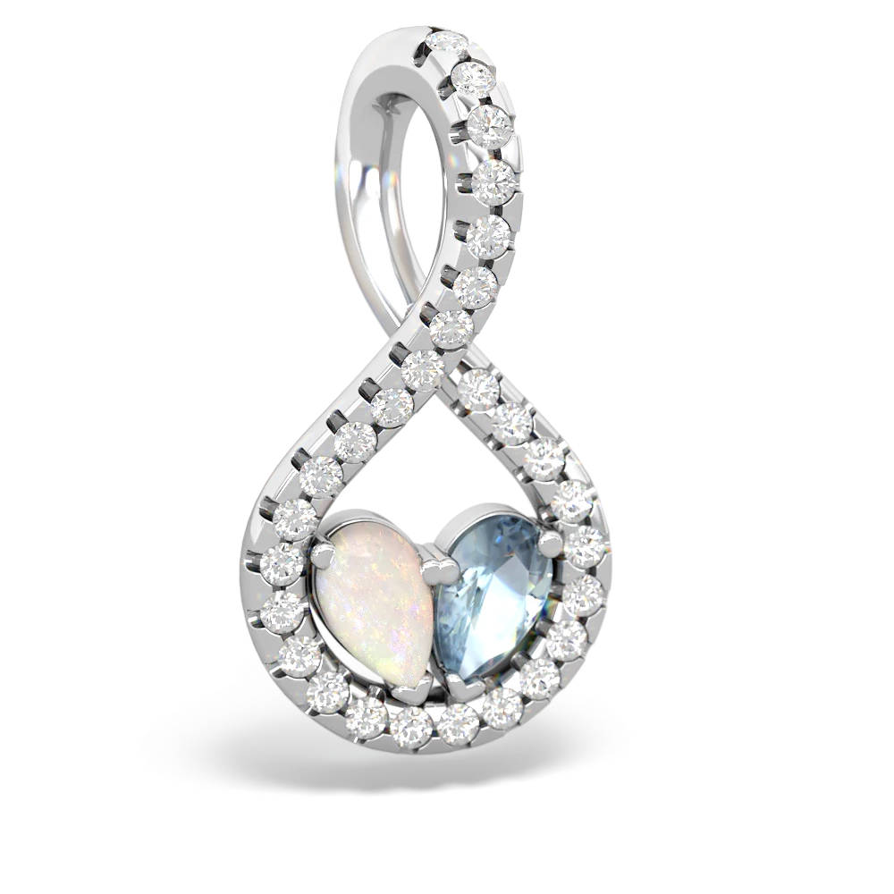 Opal & White Topaz Necklace (OPL-RDN-69.) | Rananjay Exports