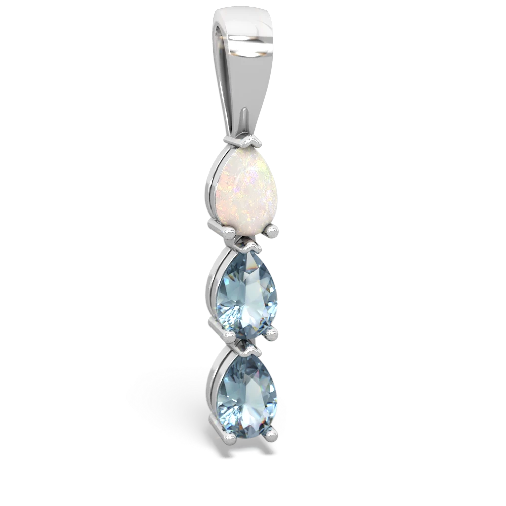 Opal Dew Drops 14K White Gold pendant P2251