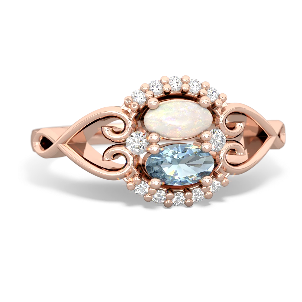 Opal Love Nest 14K Rose Gold ring R5860