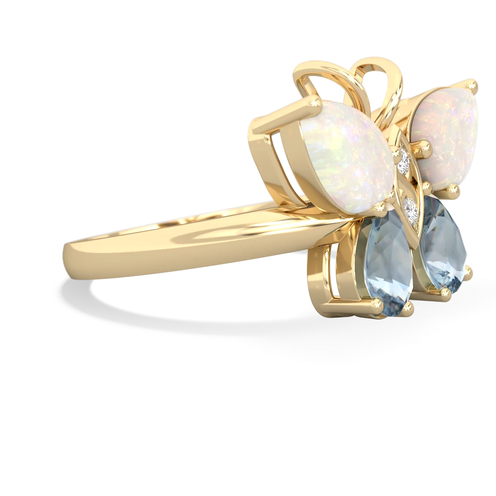 Opal Butterfly 14K Yellow Gold ring R2215