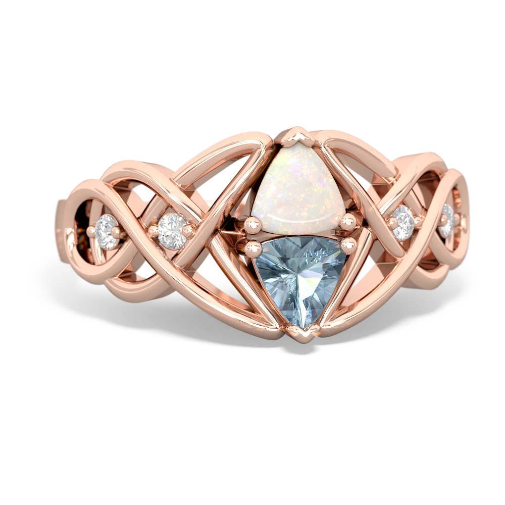 Opal Keepsake Celtic Knot 14K Rose Gold ring R5300