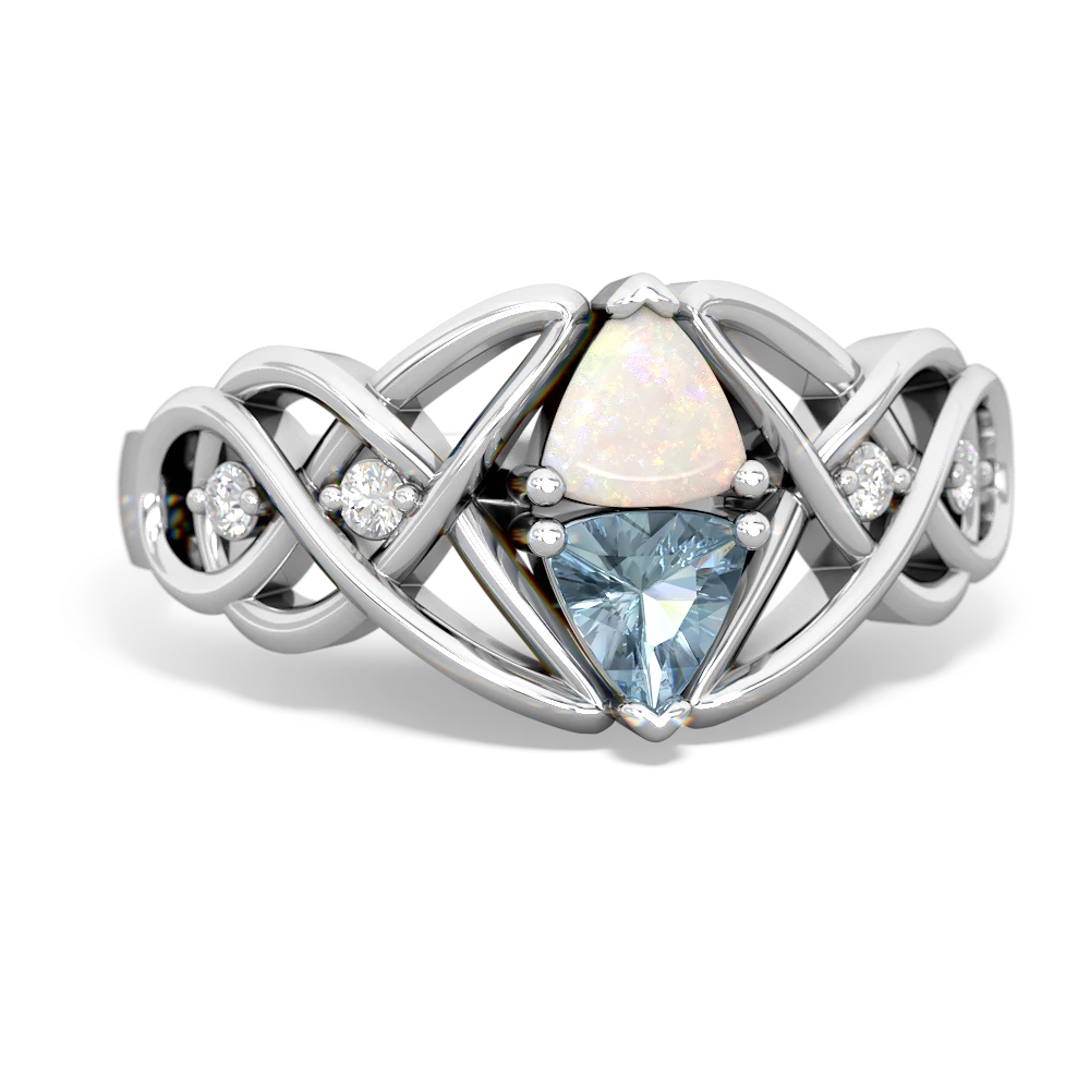 Aquamarine celtic ring deals
