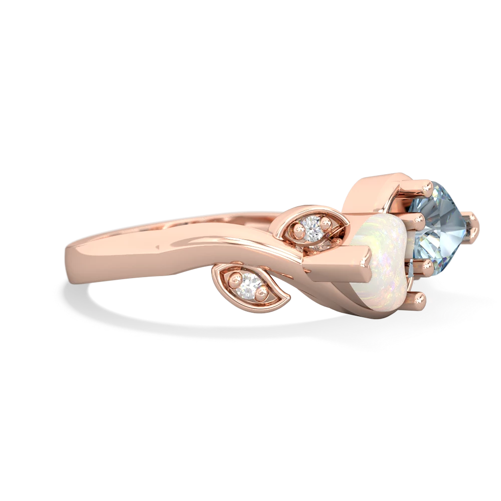 Opal Floral Elegance 14K Rose Gold ring R5790