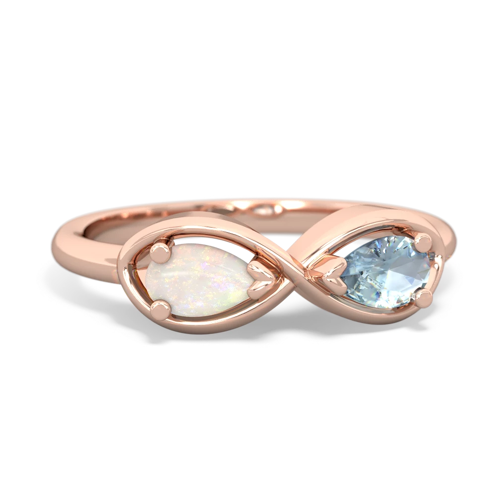 Opal Infinity 14K Rose Gold ring R5050