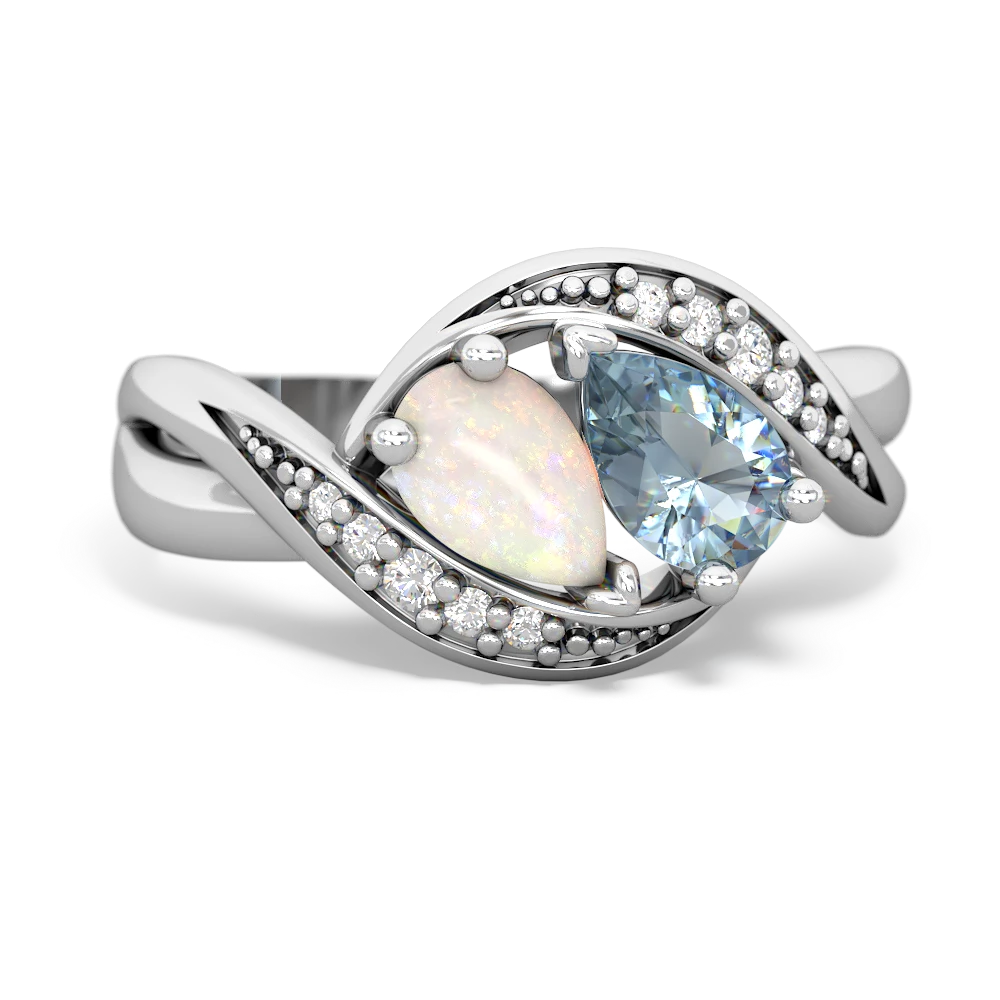 Opal Summer Winds 14K White Gold ring R5342