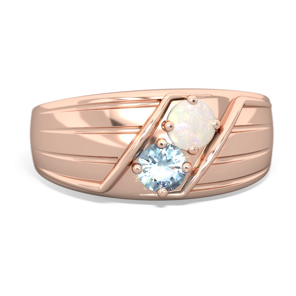 Opal Men's Streamline 14K Rose Gold ring R0460