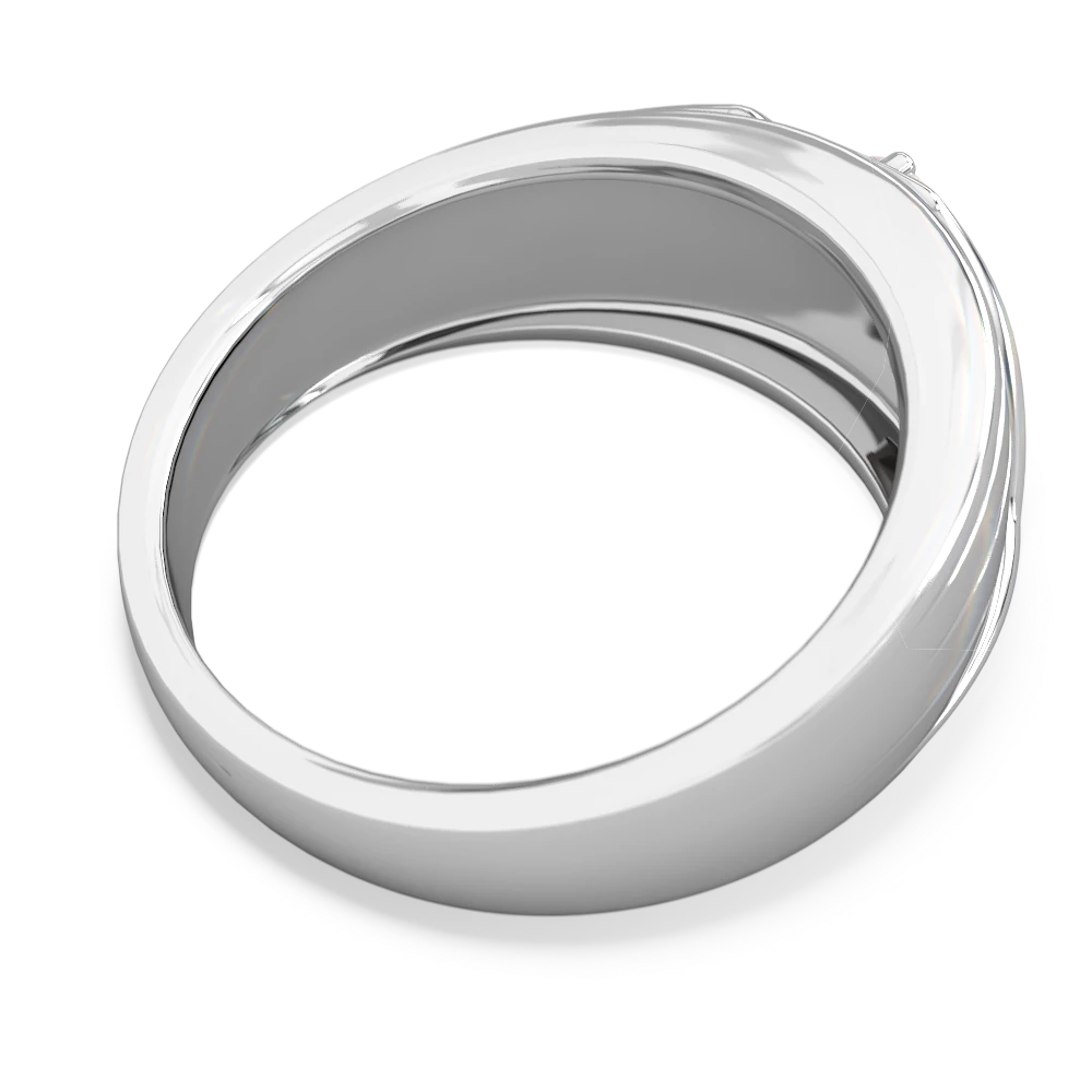 Opal Men's Streamline 14K White Gold ring R0460