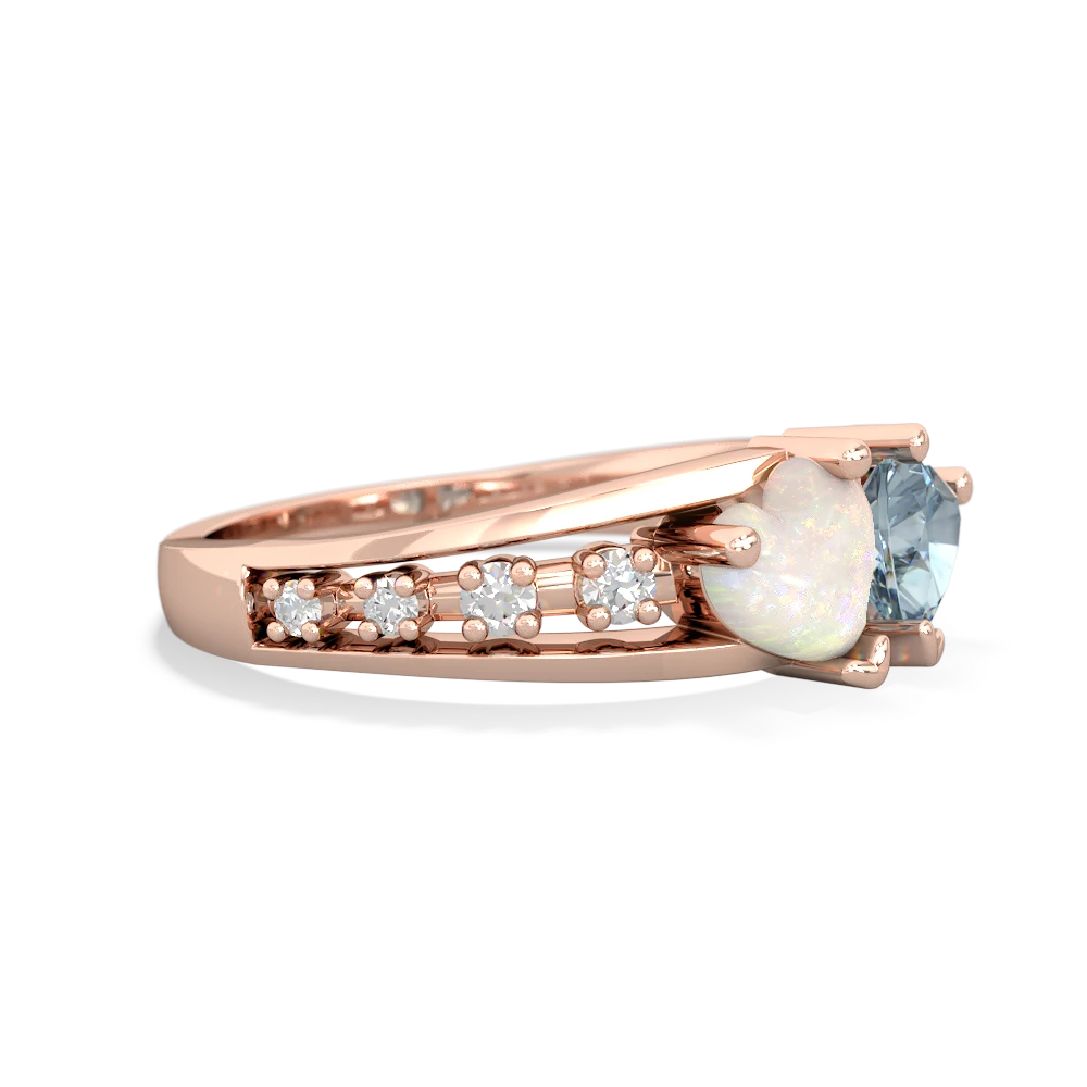 Opal Heart To Heart 14K Rose Gold ring R3342