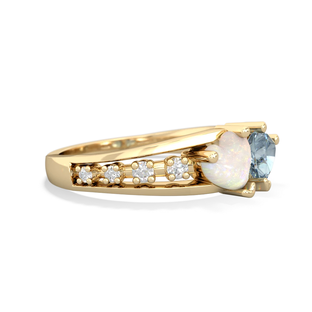 Opal Heart To Heart 14K Yellow Gold ring R3342