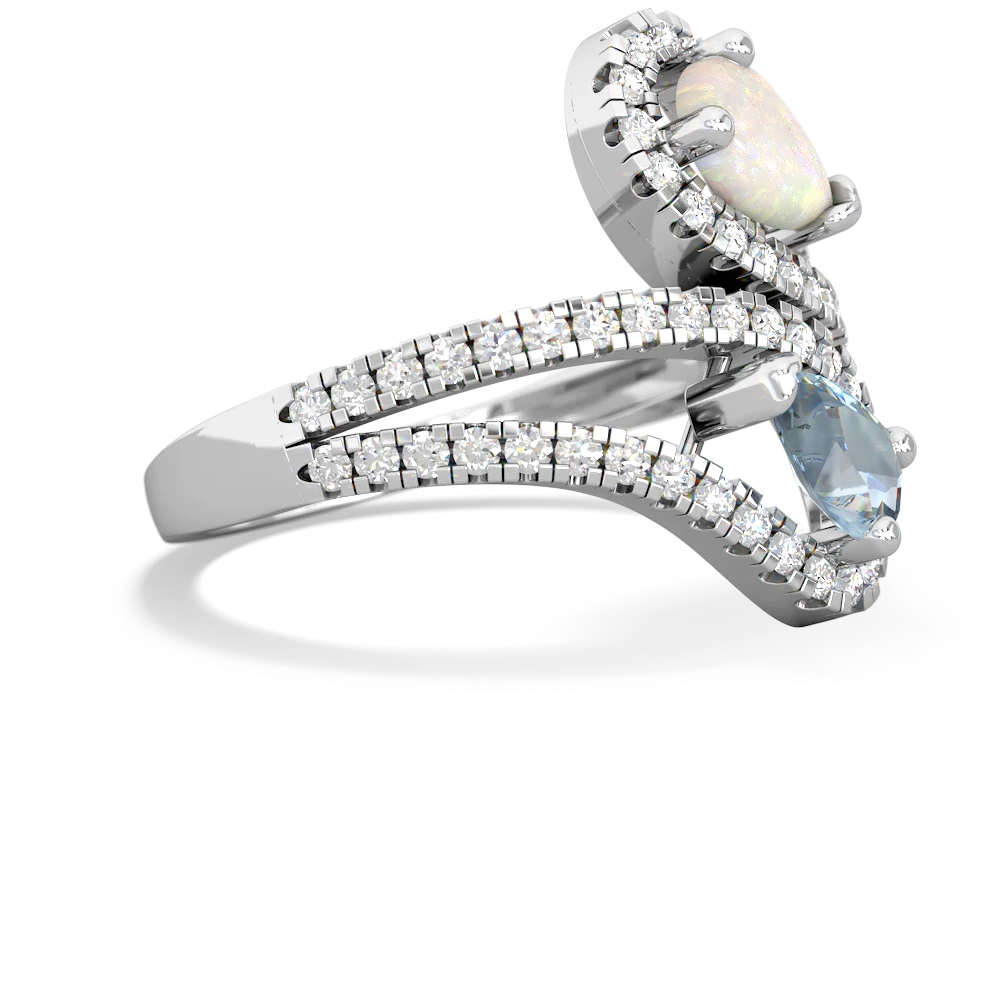 Opal Diamond Dazzler 14K White Gold ring R3000