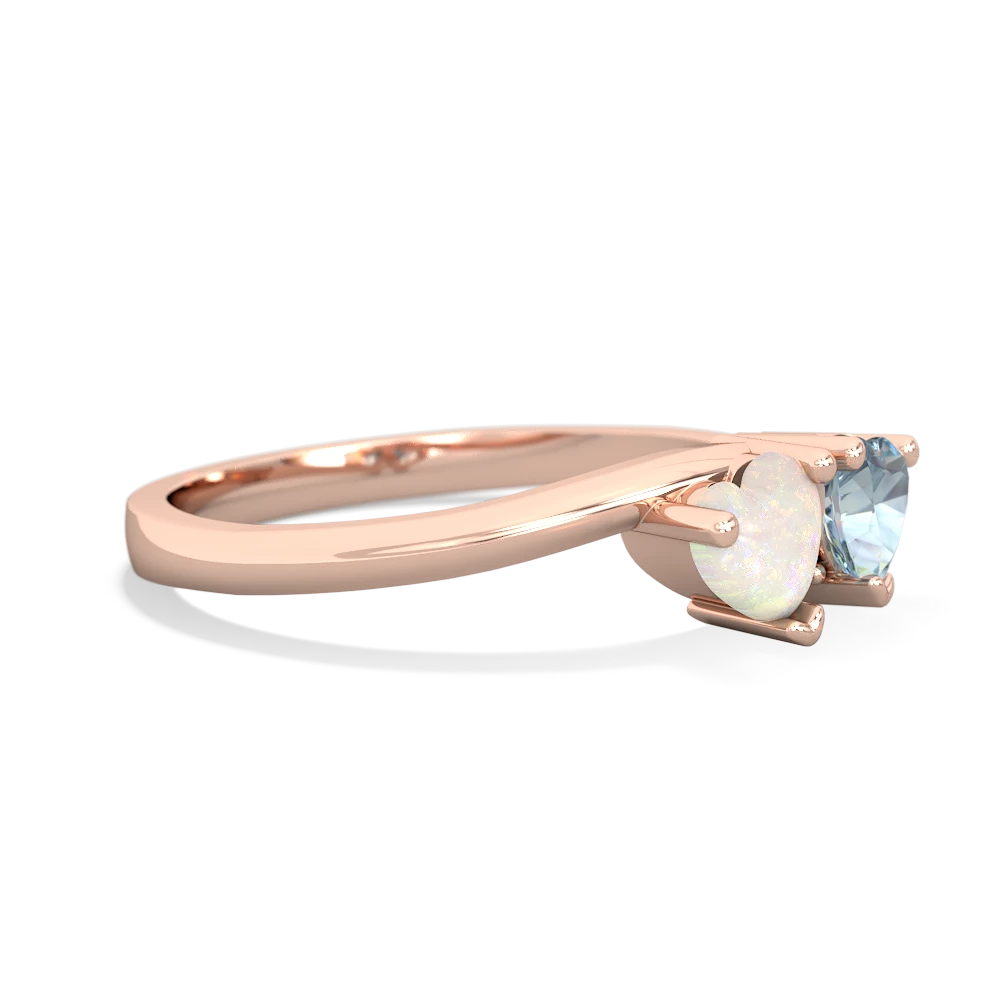 Opal Sweethearts 14K Rose Gold ring R5260