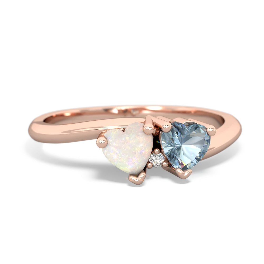 Opal Sweethearts 14K Rose Gold ring R5260