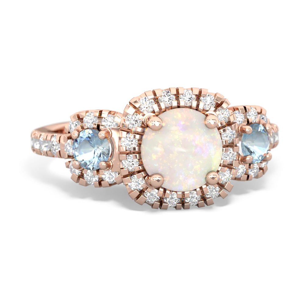 Opal Regal Halo 14K Rose Gold ring R5350